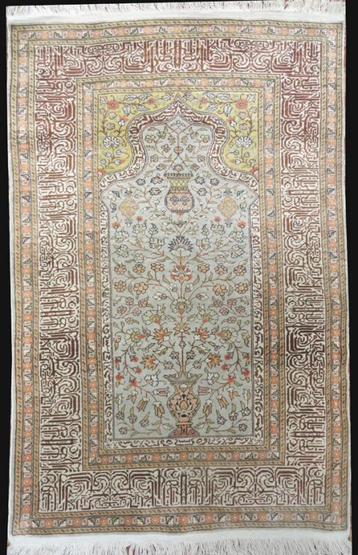 TURKISH KAYSEIRIE SILK PRAYER WITH POETRY 3'3
