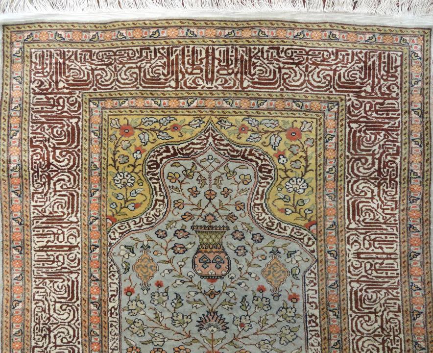 TURKISH KAYSEIRIE SILK PRAYER WITH POETRY 3'3