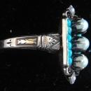 Antique 1800s Victorian Persian / turquoise and pearl ring