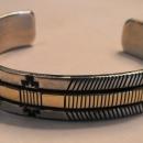 Bruce Morgan - Navajo Sterling Silver 14K Gold Bracelet