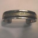 Bruce Morgan - Navajo Sterling Silver 14K Gold Bracelet Ending With Arrow Heads