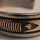 Bruce Morgan - Navajo Sterling Silver 14K Gold Bracelet Ending With Arrow Heads