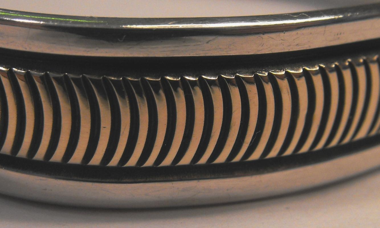 Bruce Morgan - Navajo Sterling Silver 14K Gold Bracelet Ending With Arrow Heads