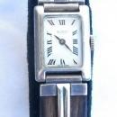 Vintage Mid-Century Modern Gucci Sterling & Wood Watch