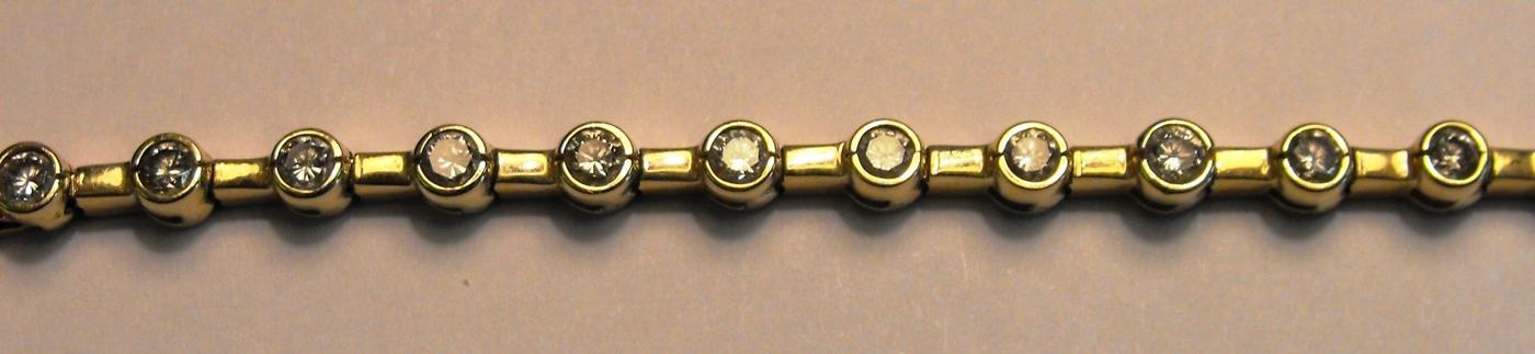 3 CT Diamond Tennis Bracelet 14kt Yellow Gold