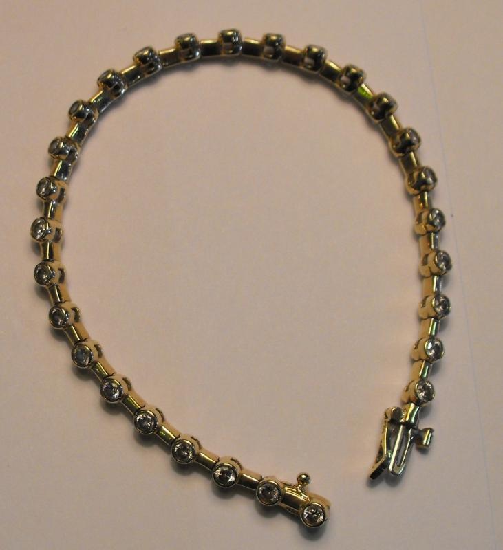 3 CT Diamond Tennis Bracelet 14kt Yellow Gold