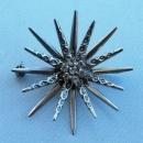 Vintage 18K Gold .50 CTTW Diamond Starburst Brooch Pin
