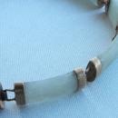 10 K YELLOW GOLD JADE TENNIS BRACELET