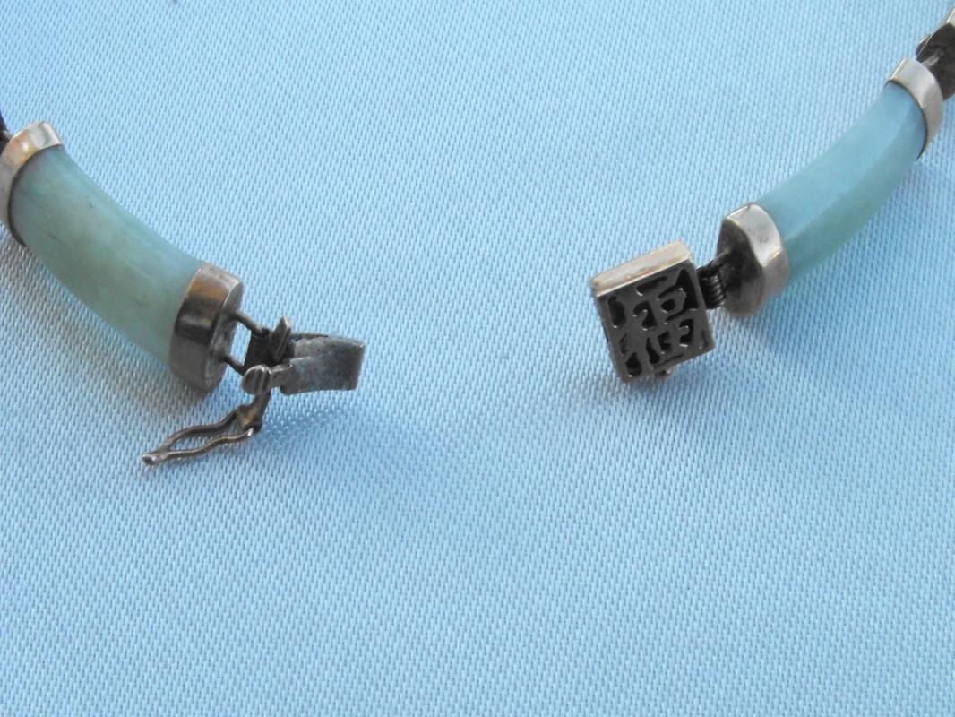 10 K YELLOW GOLD JADE TENNIS BRACELET