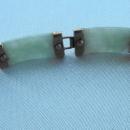 10 K YELLOW GOLD JADE TENNIS BRACELET