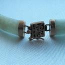 10 K YELLOW GOLD JADE TENNIS BRACELET