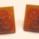 Antique Victorian Intaglio Faceted Carnelian 10k Studs