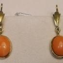 Vintage 14K Gold & Italian Pink Coral Earrings
