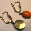 Vintage 14K Gold & Italian Pink Coral Earrings