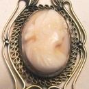 Antinque Cameo and Single Cut Diamond