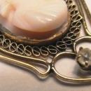 Antinque Cameo and Single Cut Diamond