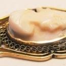 Antinque Cameo and Single Cut Diamond