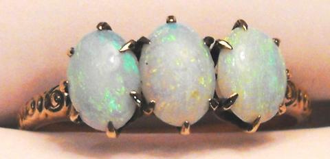 Antique Victorian 10k Rose Gold Opal Ring