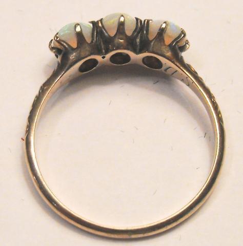 Antique Victorian 10k Rose Gold Opal Ring