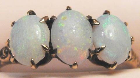 Antique Victorian 10k Rose Gold Opal Ring