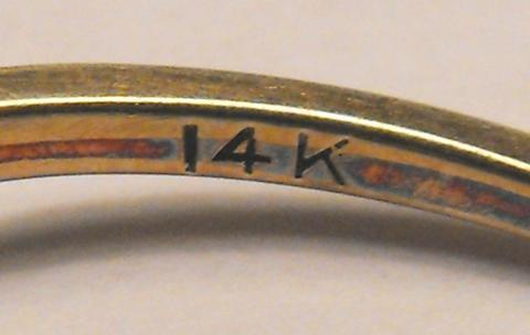 Antique 14K Rose Gold Ring with Natural Opal