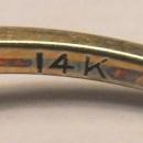 Antique 14K Rose Gold Ring with Natural Opal