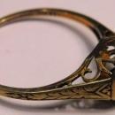 Antique 14K Rose Gold Ring with Natural Opal