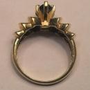 14k Yellow Gold, Diamond and Emerald Ring