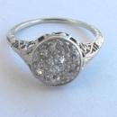 Vintage Art Deco 14K White Gold Diamond Ring