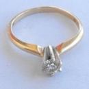 14K SOLID GOLD .2 CT SOLITAIRE ENGAGEMENT DIAMOND RING