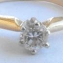 14K SOLID GOLD .2 CT SOLITAIRE ENGAGEMENT DIAMOND RING