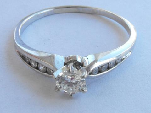 14K WHITE GOLD .75 CT DIAMOND SOLITAIRE RING