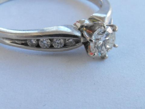 14K WHITE GOLD .75 CT DIAMOND SOLITAIRE RING