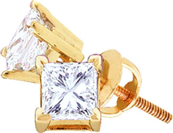 0.15CTW FINE PRINCESS DIAMOND STUDS