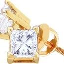 0.15CTW FINE PRINCESS DIAMOND STUDS