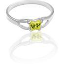 Children's Sterling Silver Bfly CZ Birthstone Ring
