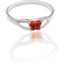 Children's Sterling Silver Bfly CZ Birthstone Ring