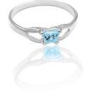 Children's Sterling Silver Bfly CZ Birthstone Ring