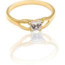 Children's 10K Gold Bfly CZ Birthstone Ring