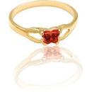 Children's 10K Gold Bfly CZ Birthstone Ring