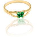 Children's 10K Gold Bfly CZ Birthstone Ring