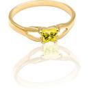 Children's 10K Gold Bfly CZ Birthstone Ring