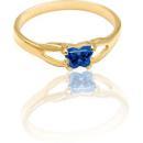 Children's 10K Gold Bfly CZ Birthstone Ring