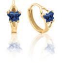 10K Gold Bfly CZ Birthstone Hinged Earrings