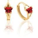 10K Gold Bfly CZ Birthstone Hinged Earrings