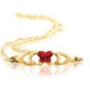 Childrents 10K Gold Bfly CZ Birthstone Bracelet