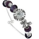 Kera™ Bead Watch Heart Pattern with Black Enamel