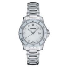 Wenger Ladies Sport White Mother-of-Pearl Dial Stainless Steel Bracelet