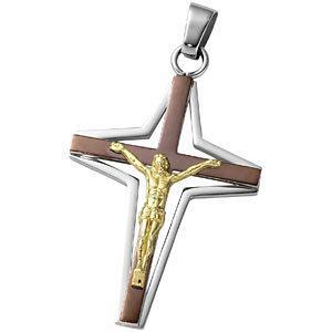 Joyas Alternativas Stainless Steel Crucifix Pendant