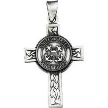 U.S. Coast Guard Cross Pendant, Sterling Silver